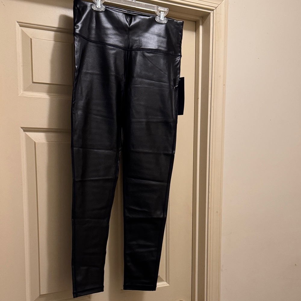 Mono B Shiny Black Leggings